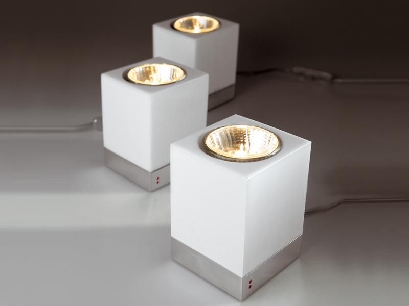 Glass table lamp | Cubetto by Fabbian