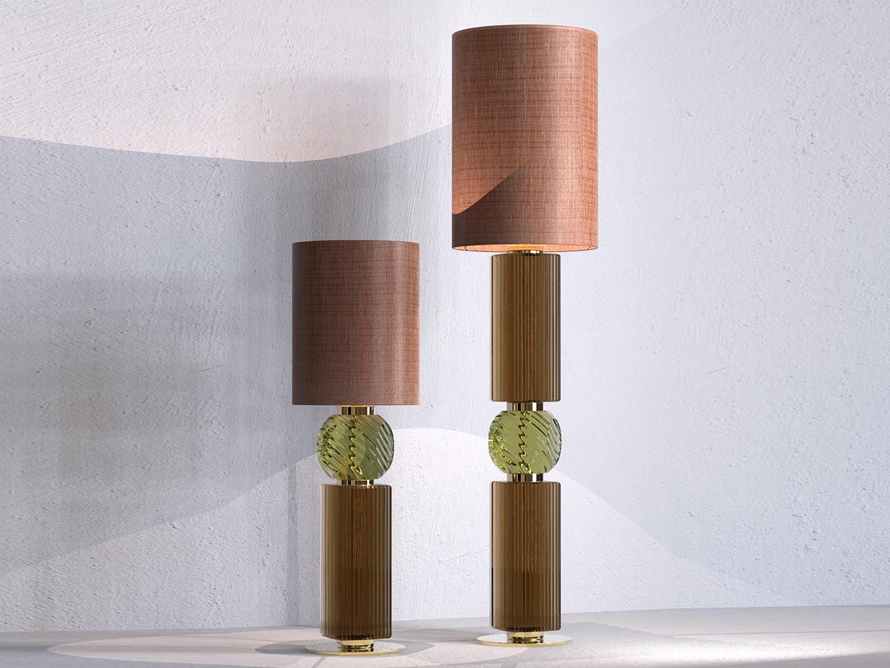 LED indirect light blown glass floor lamp | Matilda 8173/p2 by Italamp