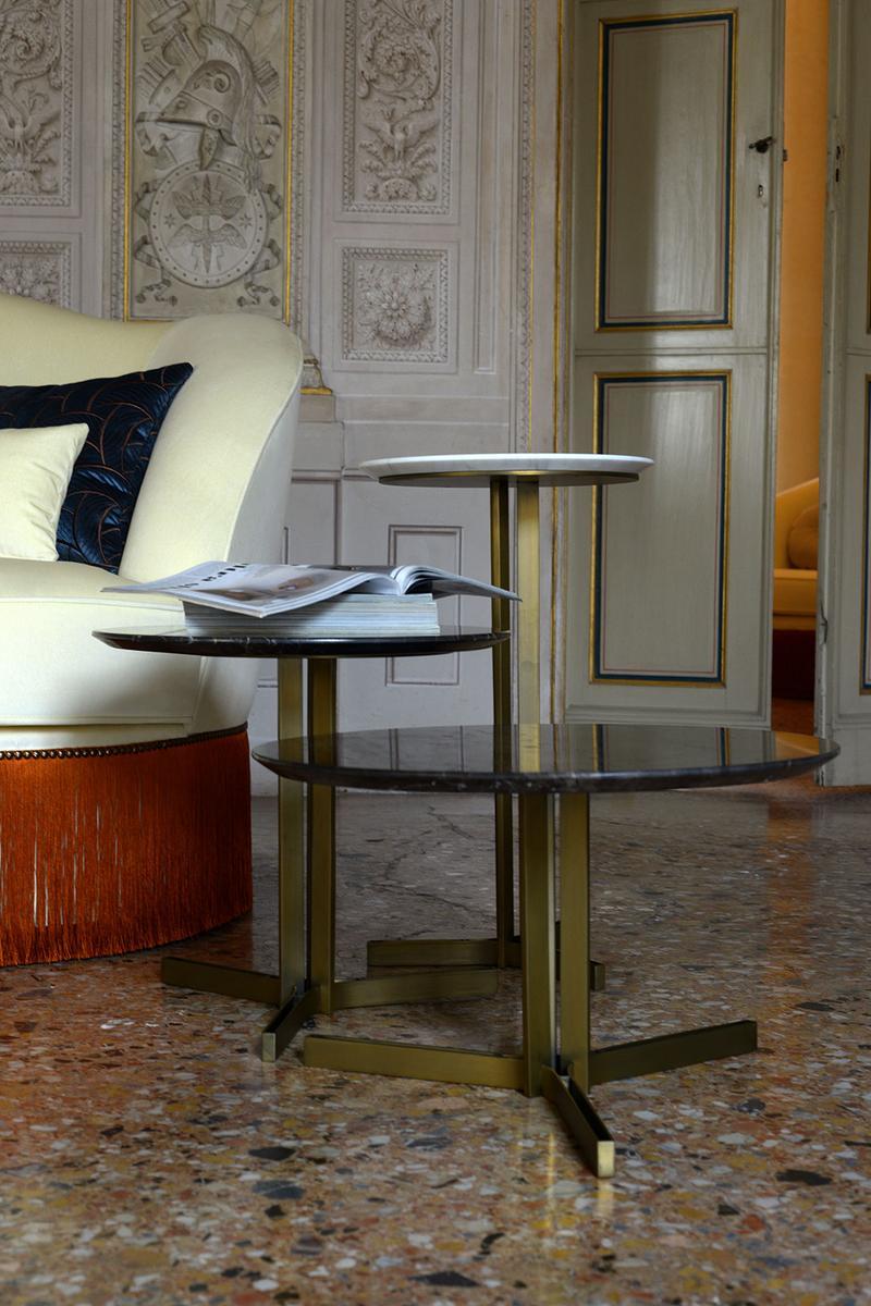 Round marble coffee table for living room | Ceo by Domingo salotti