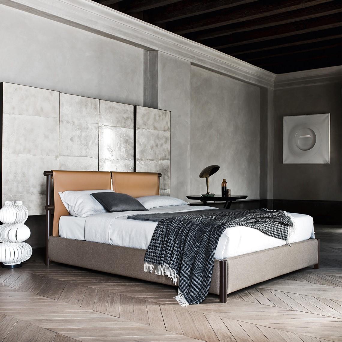 Leather bed with removable cover | Jetty by ALF Dafre