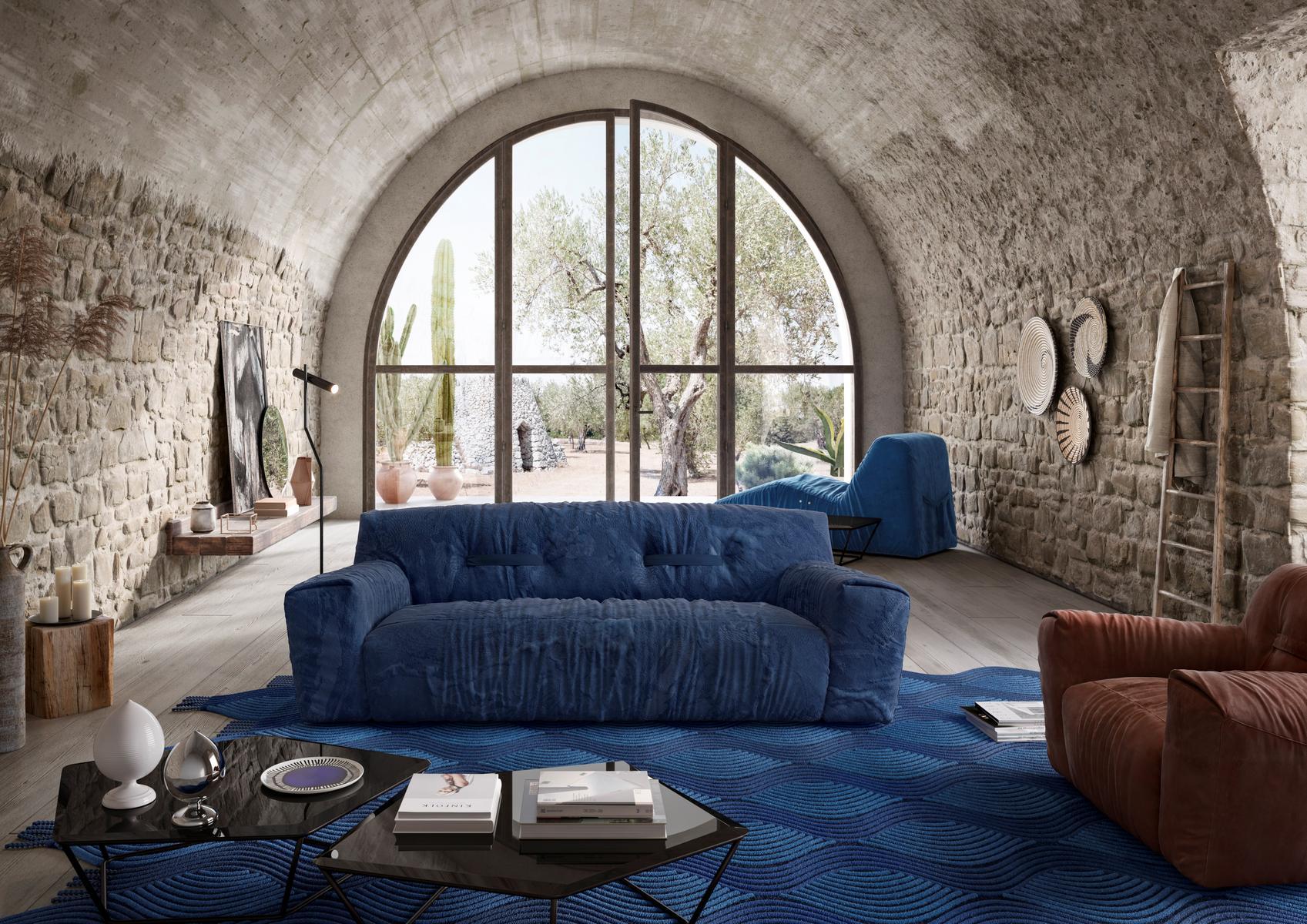 Swivel armchair with armrests | Argo by Natuzzi Italia