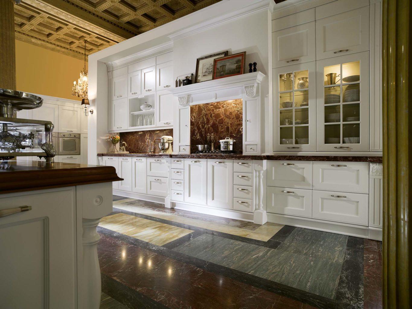 Wood kitchen with handles Aster Cucine Opera