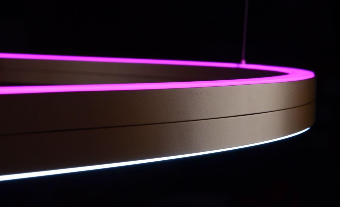 LED glass and aluminium pendant lamp | Doppio by Sattler