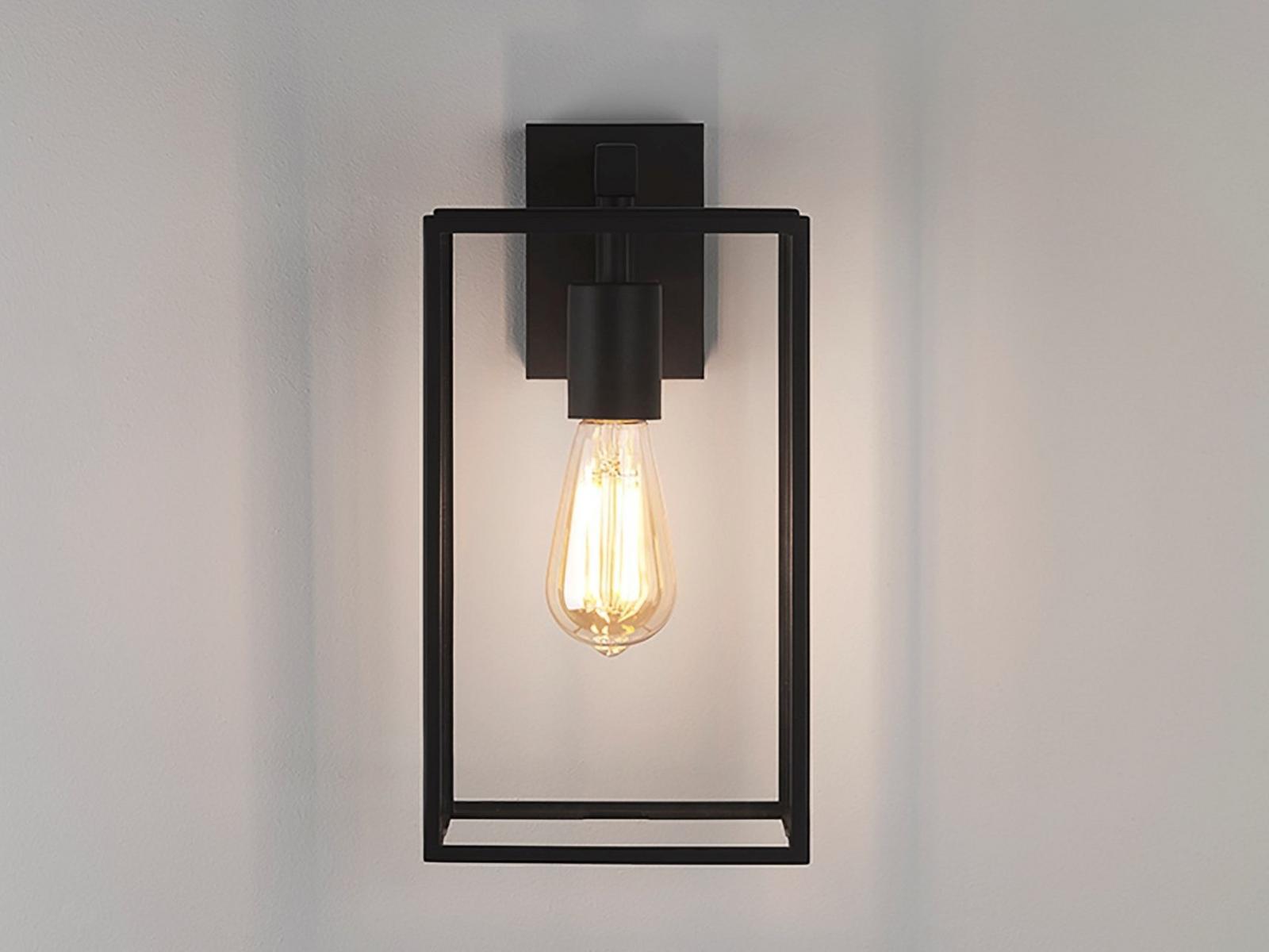 Glass and steel Outdoor wall Lamp with dimmer | Box by Astro lighting