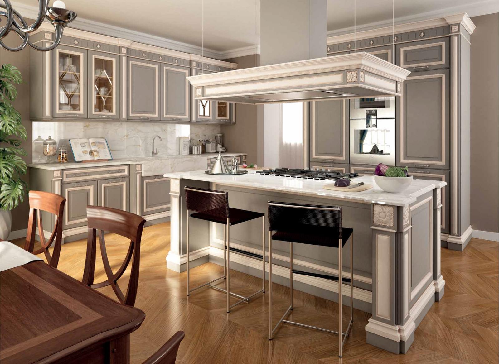 Wood kitchen with handles FM bottega d'Arte Firenze