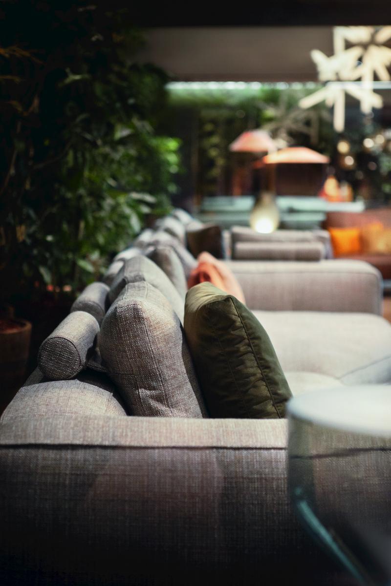 Sectional fabric sofa | Snap by Lema
