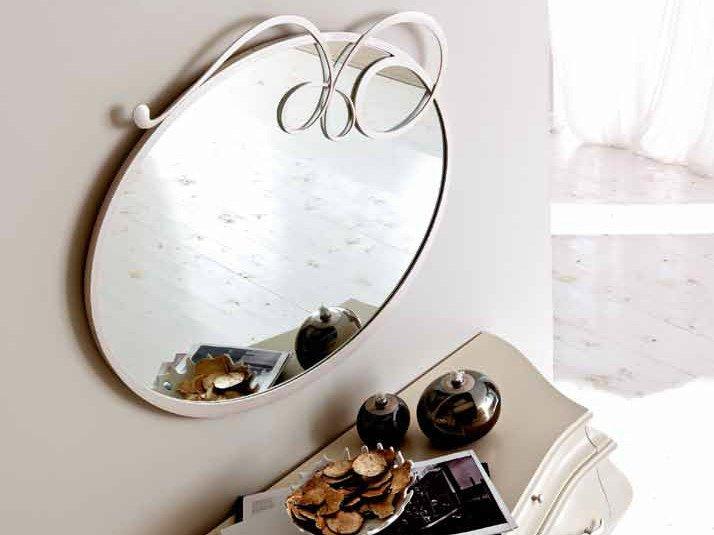 Wall-mounted framed round mirror | Bizet by Corte Zari