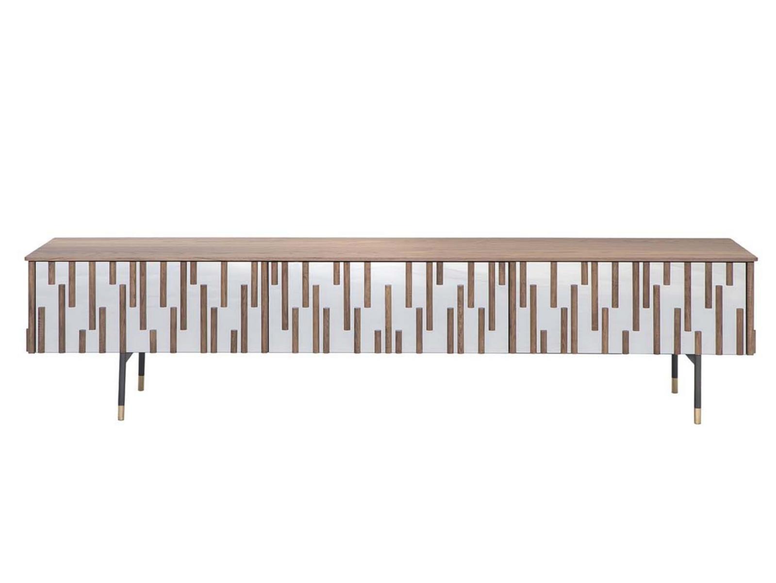 Wood and glass TV cabinet with drawers | Drops by Tonin Casa