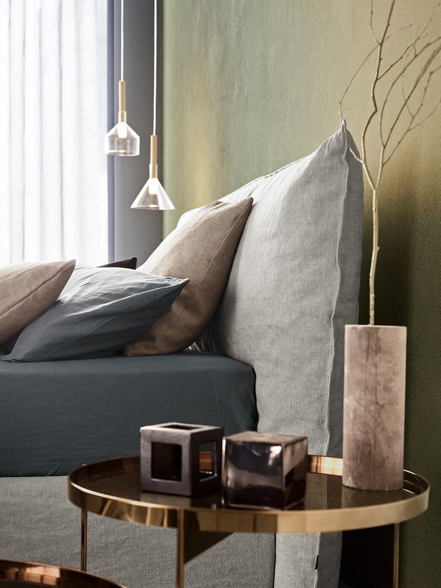 Upholstered fabric double bed | Piumotto by Pianca