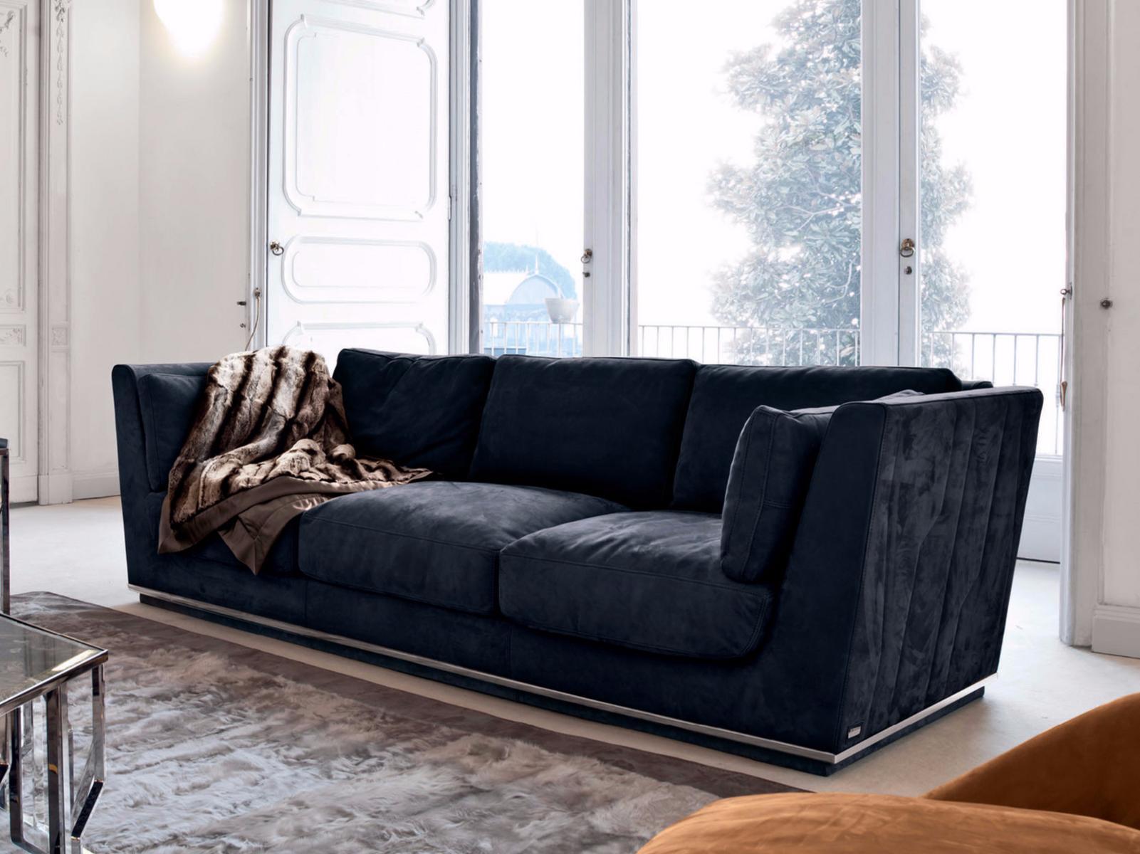 Modular leather sofa | Nobu by Longhi