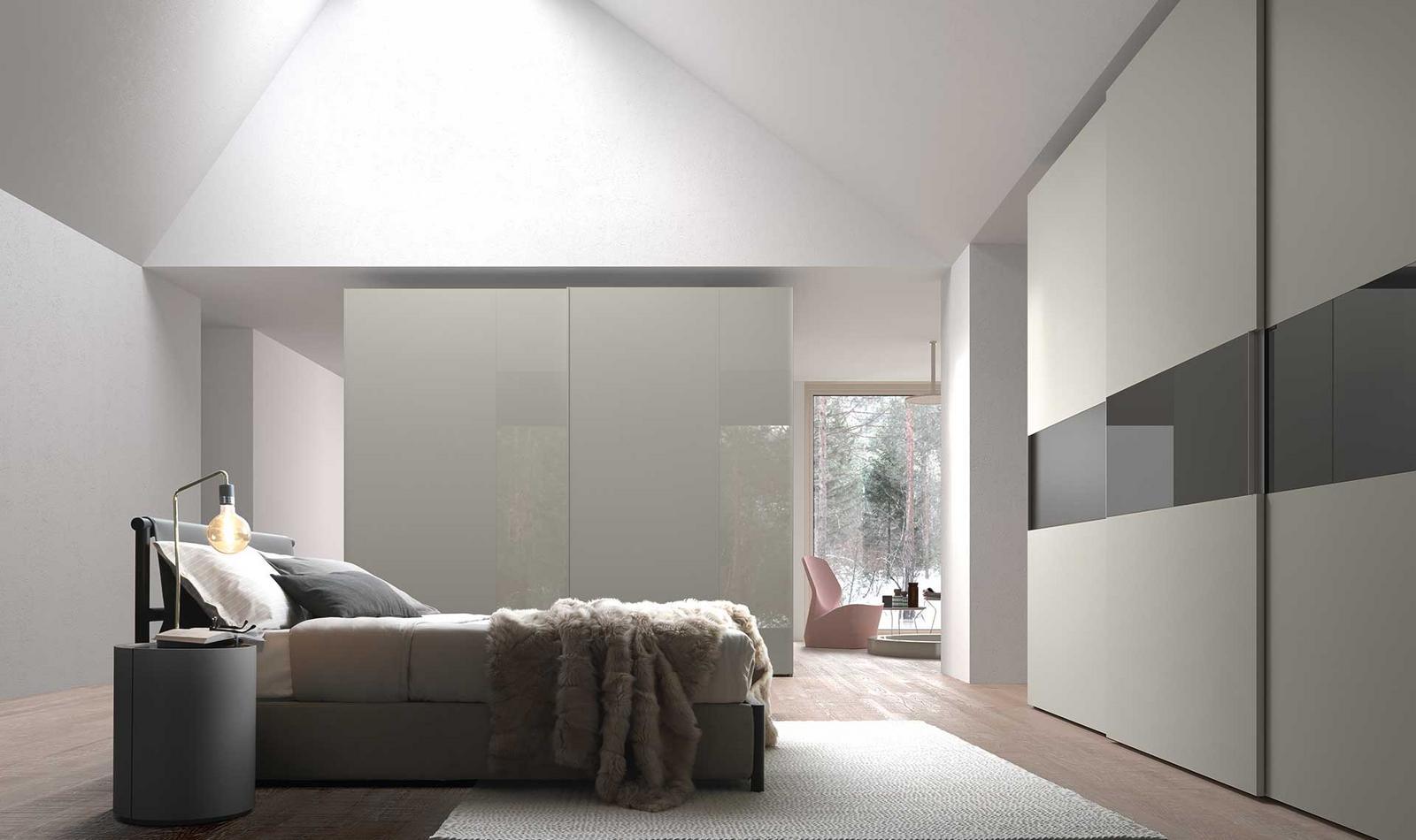 Modular glass wardrobe with sliding doors | Clara by ALF Dafre