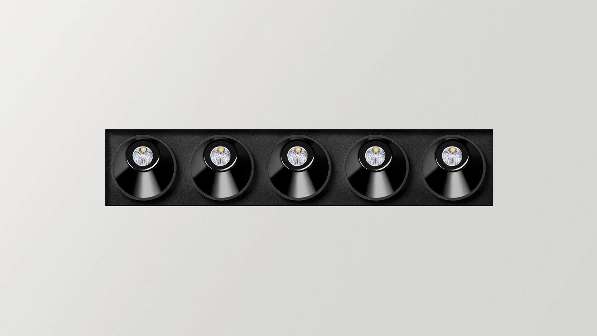 LED multiple recessed aluminium spotlight |  by Arkoslight