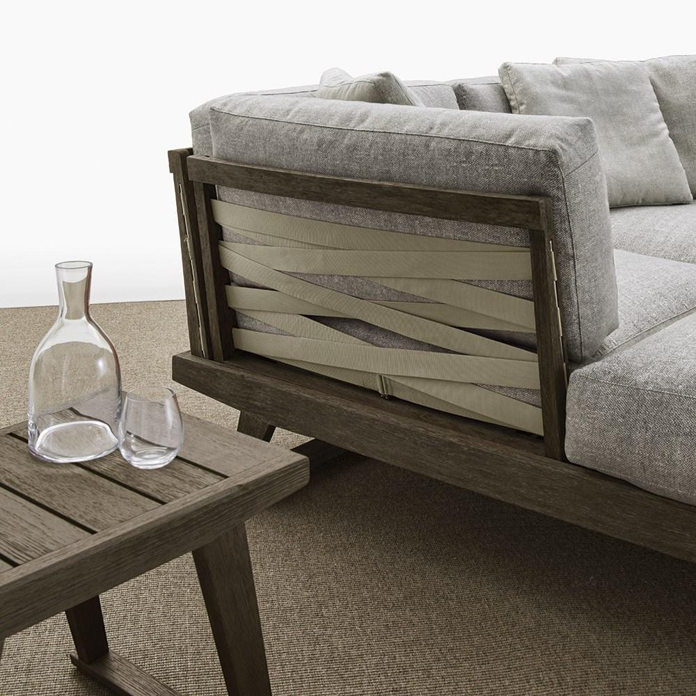 Rectangular teak garden side table | Gio by B&B Italia