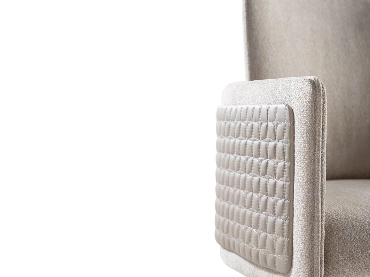 Swivel fabric armchair with armrests | Amet by Reflex