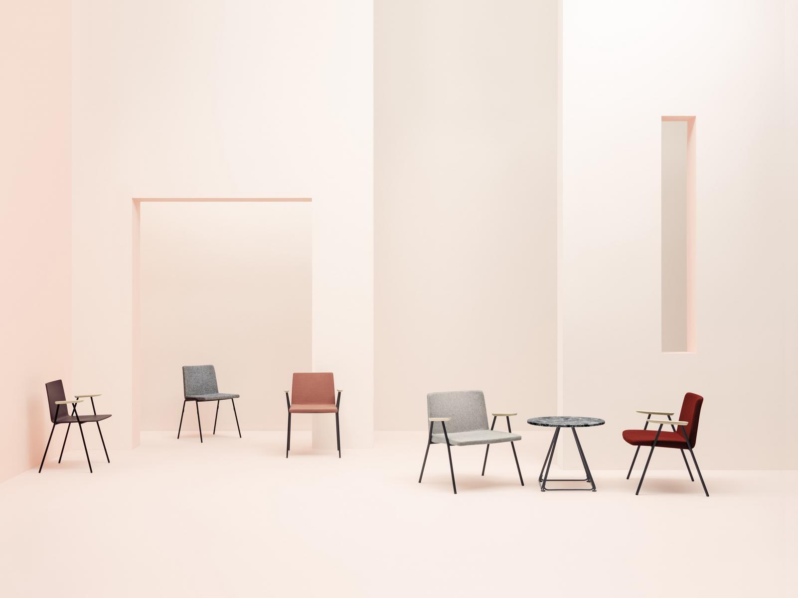 Upholstered fabric easy chair | Osaka Metal 5729 by Pedrali