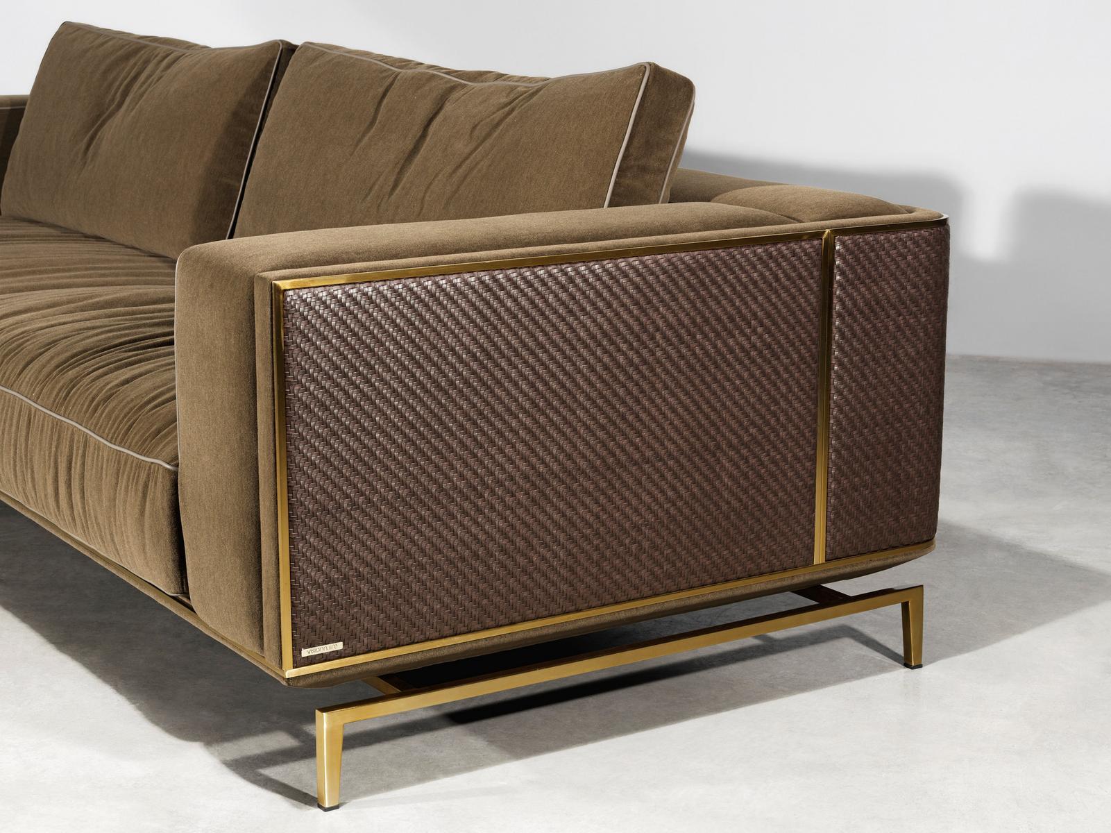 Sectional 3 seater fabric sofa | Backstage by Visionnair