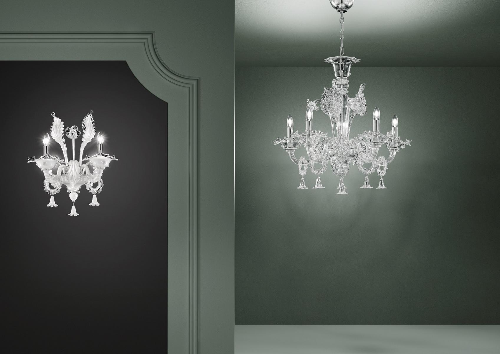 Glass chandelier | Giustinian by Sylcom