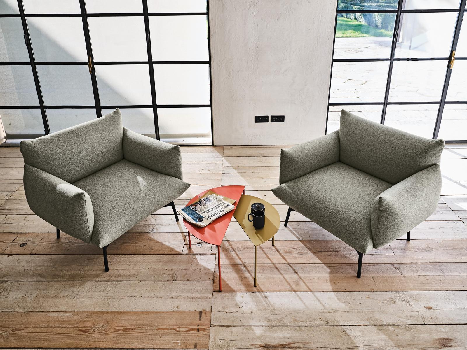 Upholstered fabric armchair with armrests | Area P Br M Ts by Midj