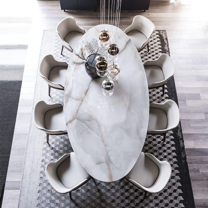 Rectangular metal table | Roll Keramik by Cattelan Italia