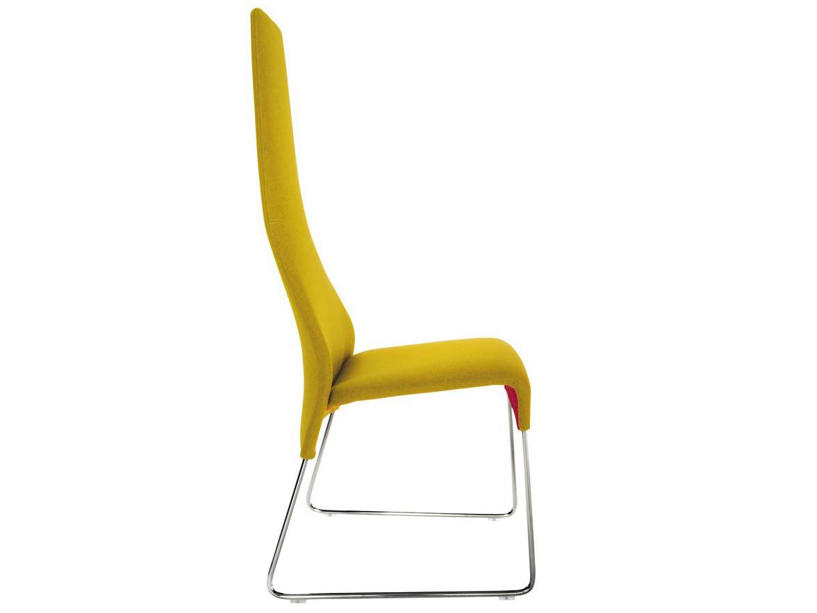 Sled base high-back fabric chair | Lazy '05 by B&B Italia