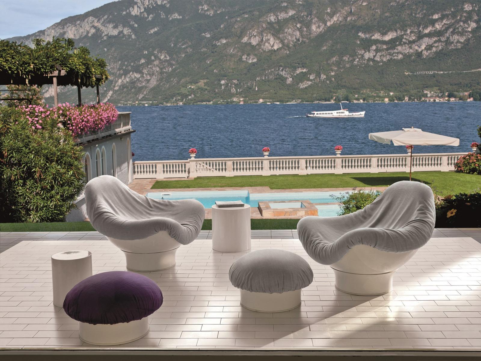 Fabric outdoor armchair | Rodica by Longhi