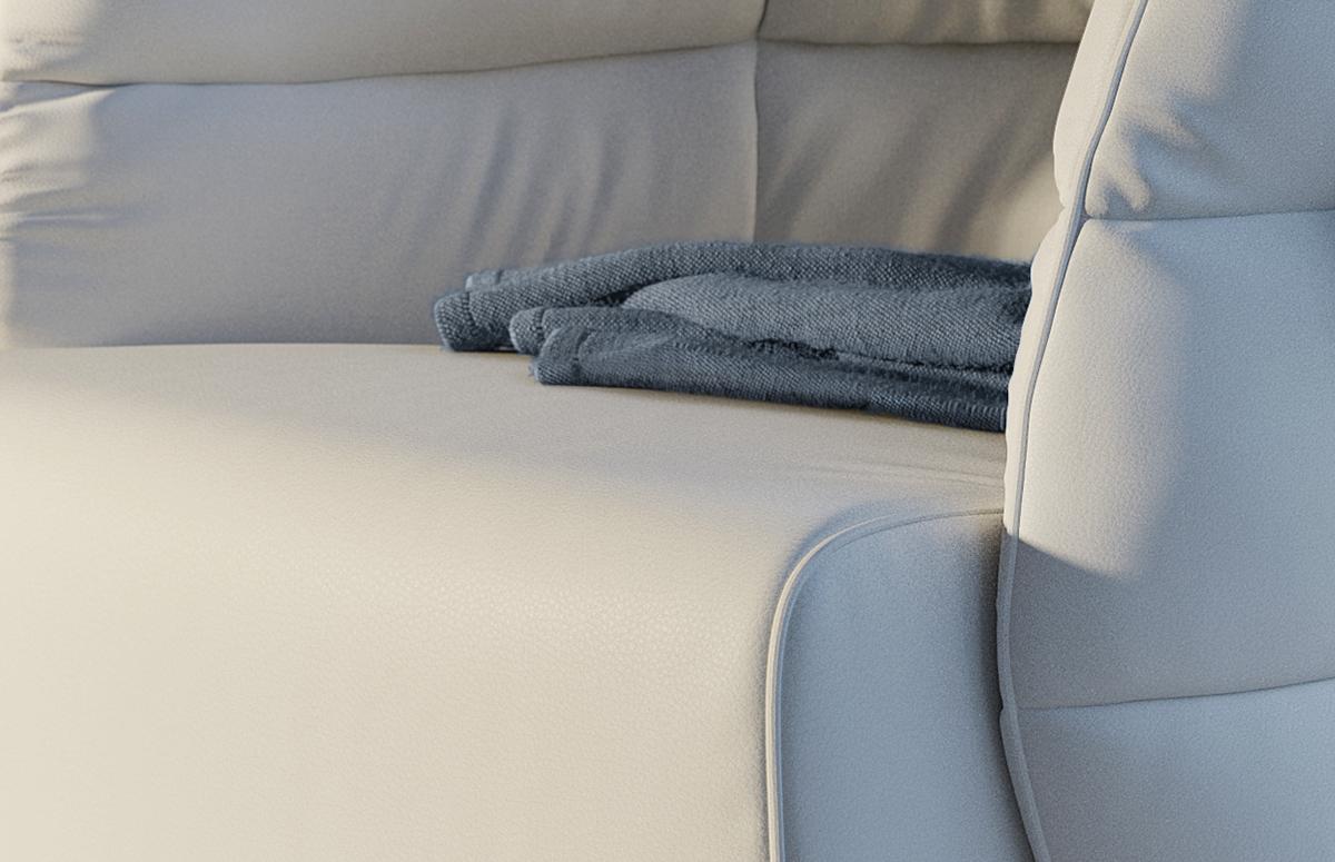 Leather armchair with armrests | Couture by Natuzzi Italia