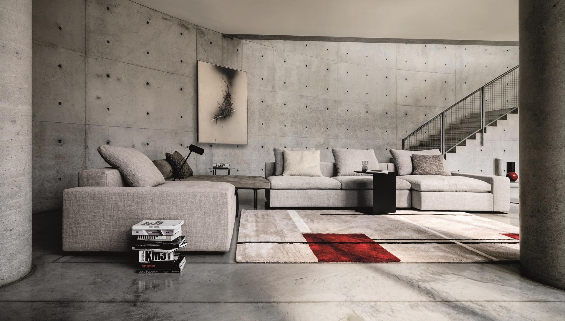 Sectional fabric sofa with removable cover | Kubic by Desiree