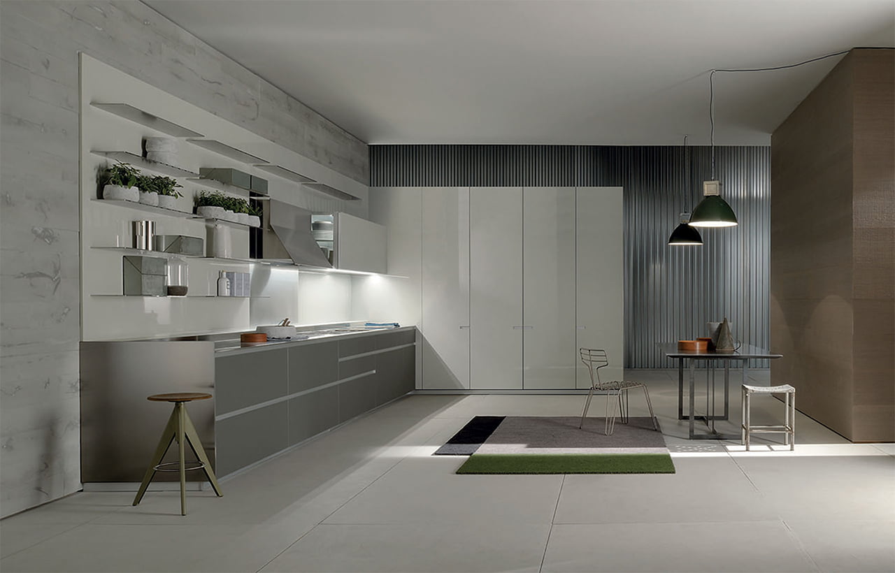 Ceramic kitchen without handles Ernestomeda Icon