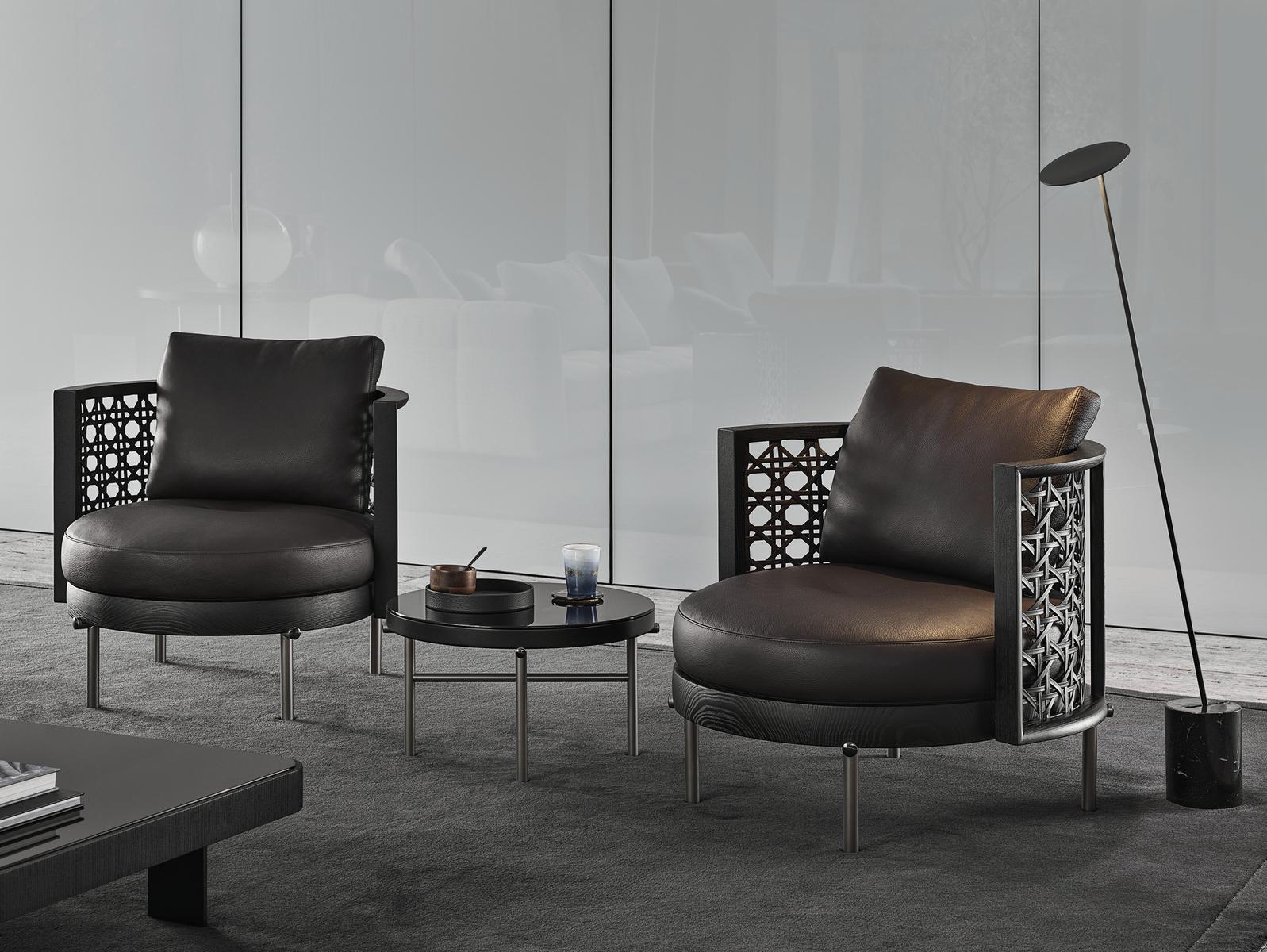 Leather armchair | Torii Nest by Minotti