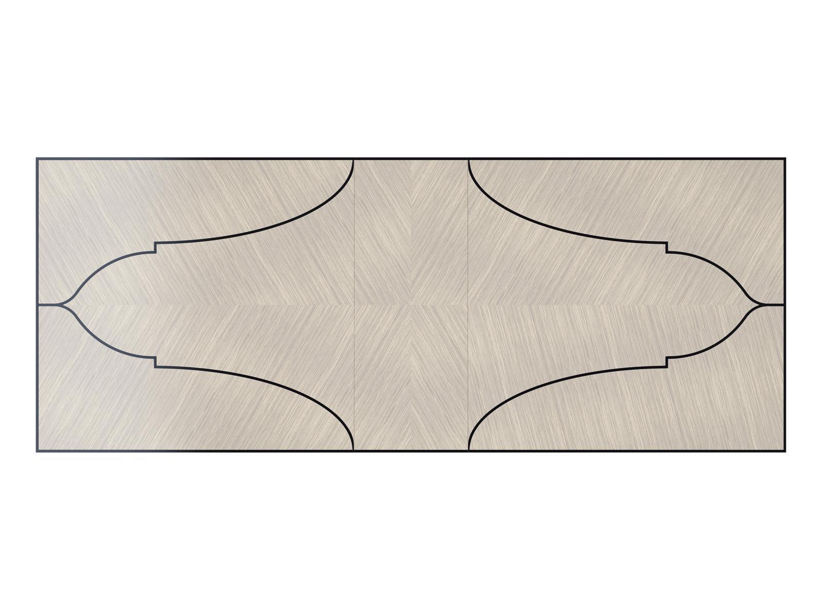 Extending rectangular walnut table | Manhattan by Bruno Zampa