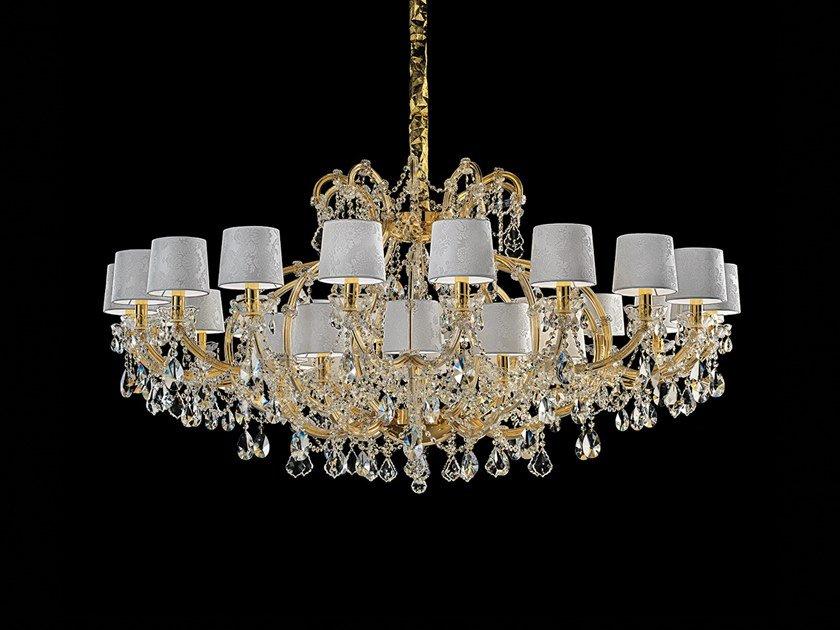 Metal chandelier with Swarovski® Crystals | Maria Teresa Ve 935 30/ 12 / 18 by Masiero