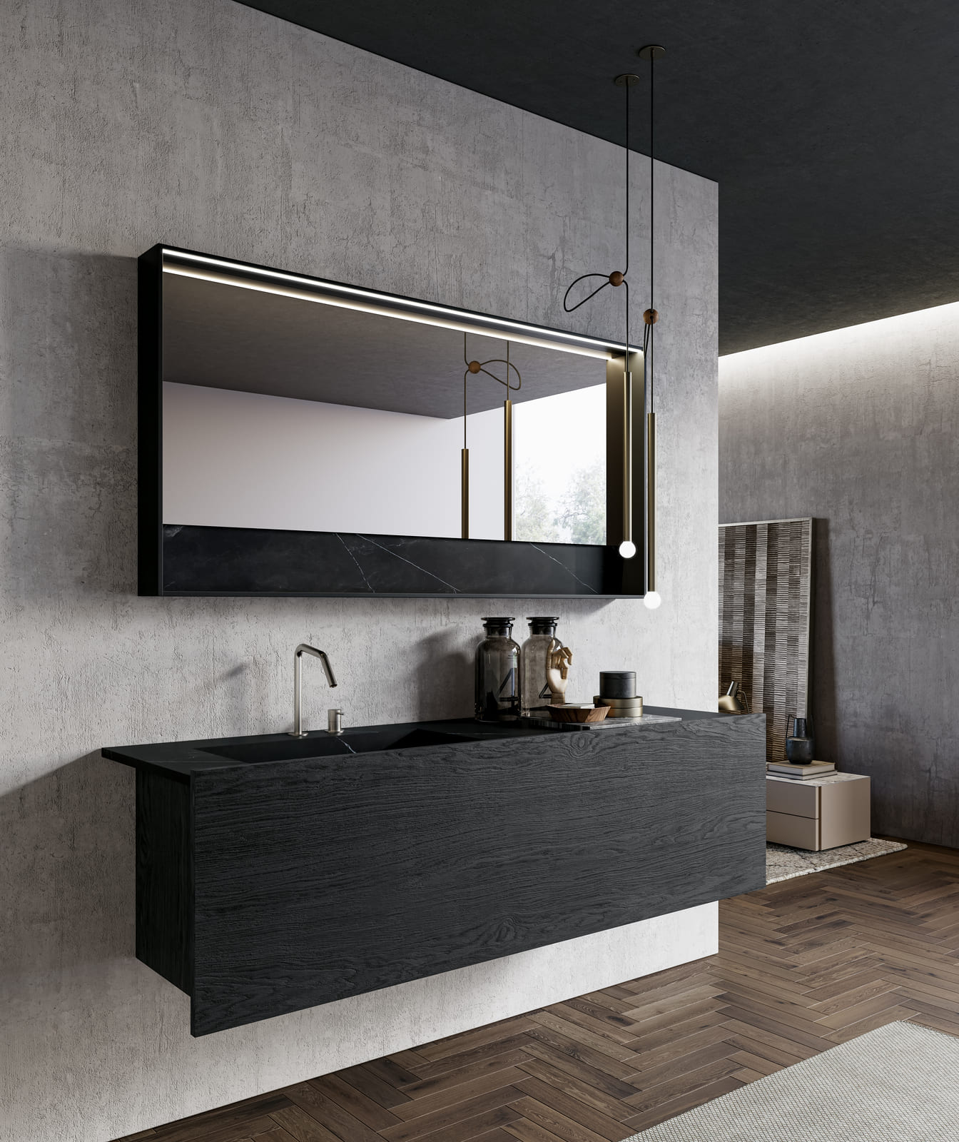 Lacquered bathroom | Sail by Birex