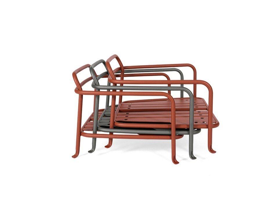 Fabric garden armchair with armrests | Borea by B&B Italia