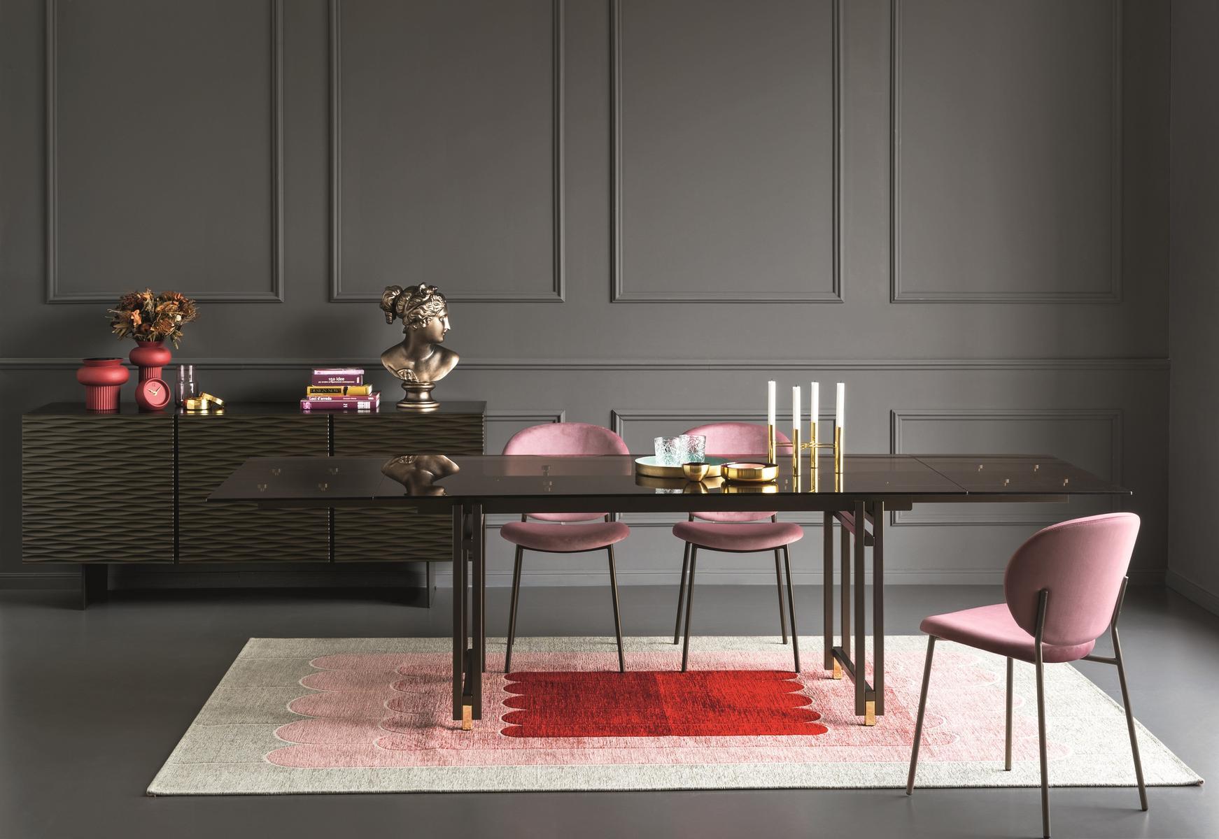 Extending rectangular glass table | Berlin by Calligaris