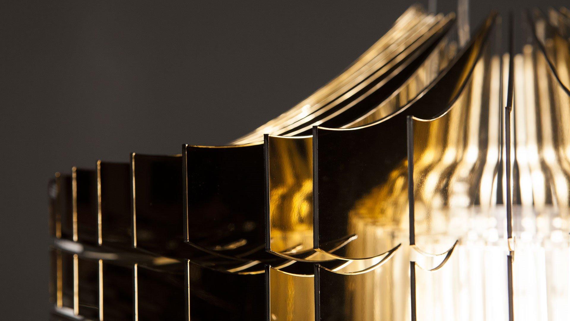 LED Lentiflex® and Cristalflex® pendant lamp | Aria Gold by Slamp