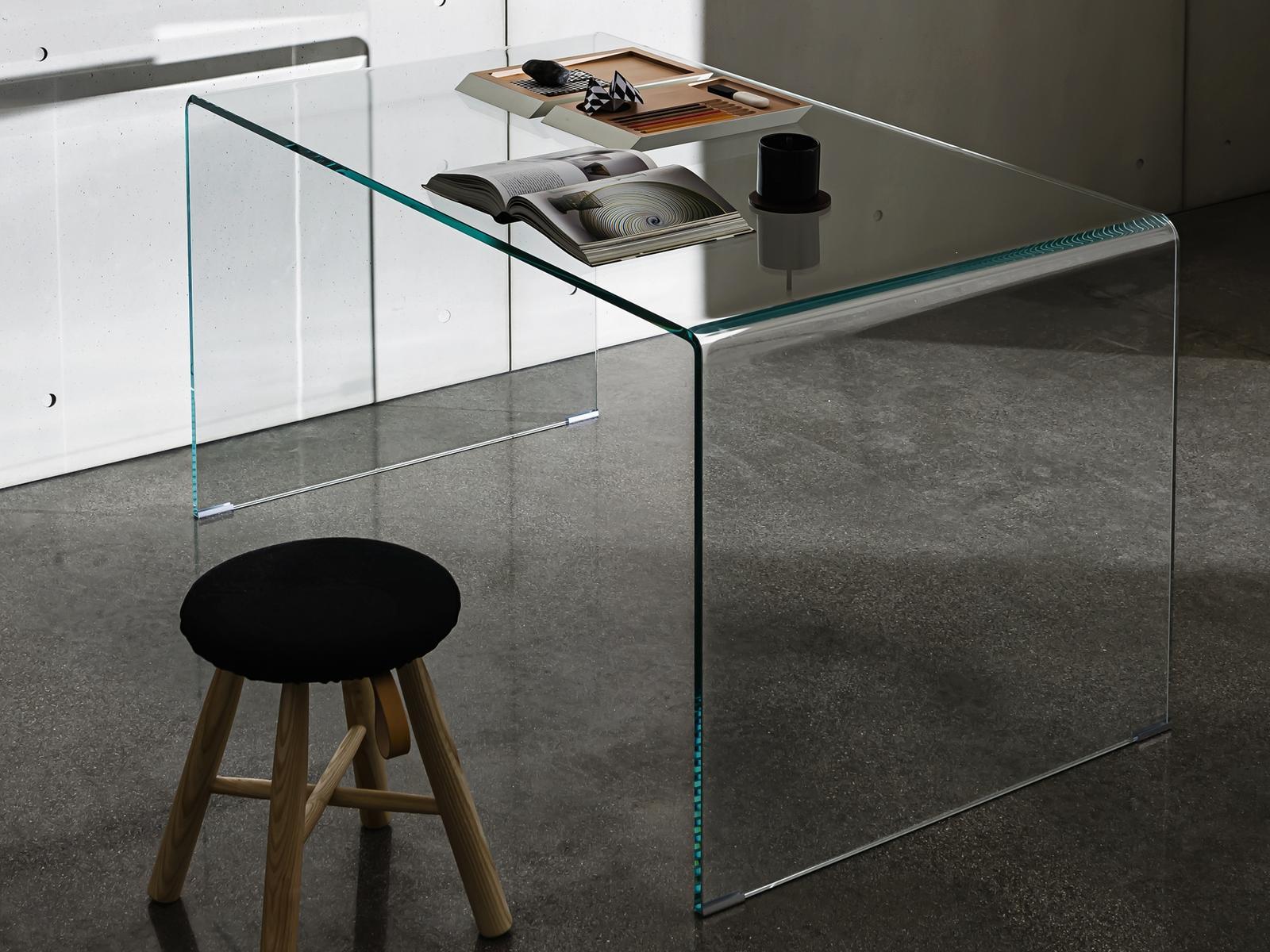 Rectangular glass table | Bridge by Sovet