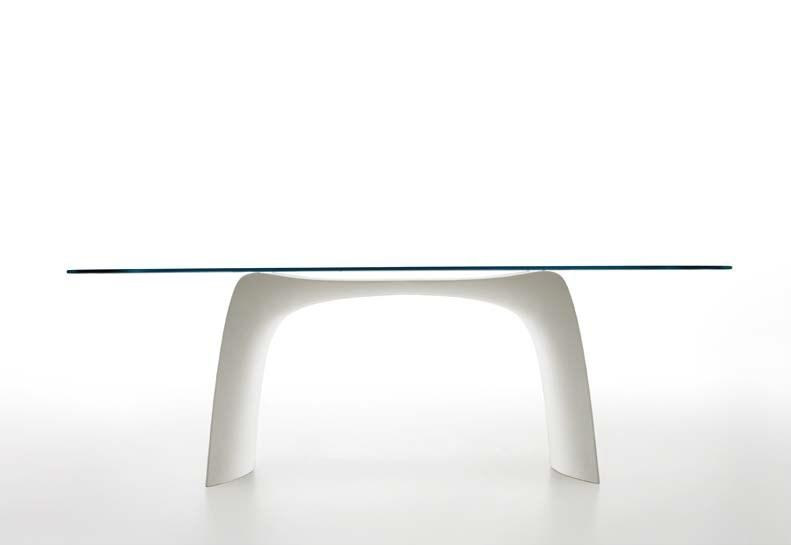 Rectangular glass table | Moonlight by Midj