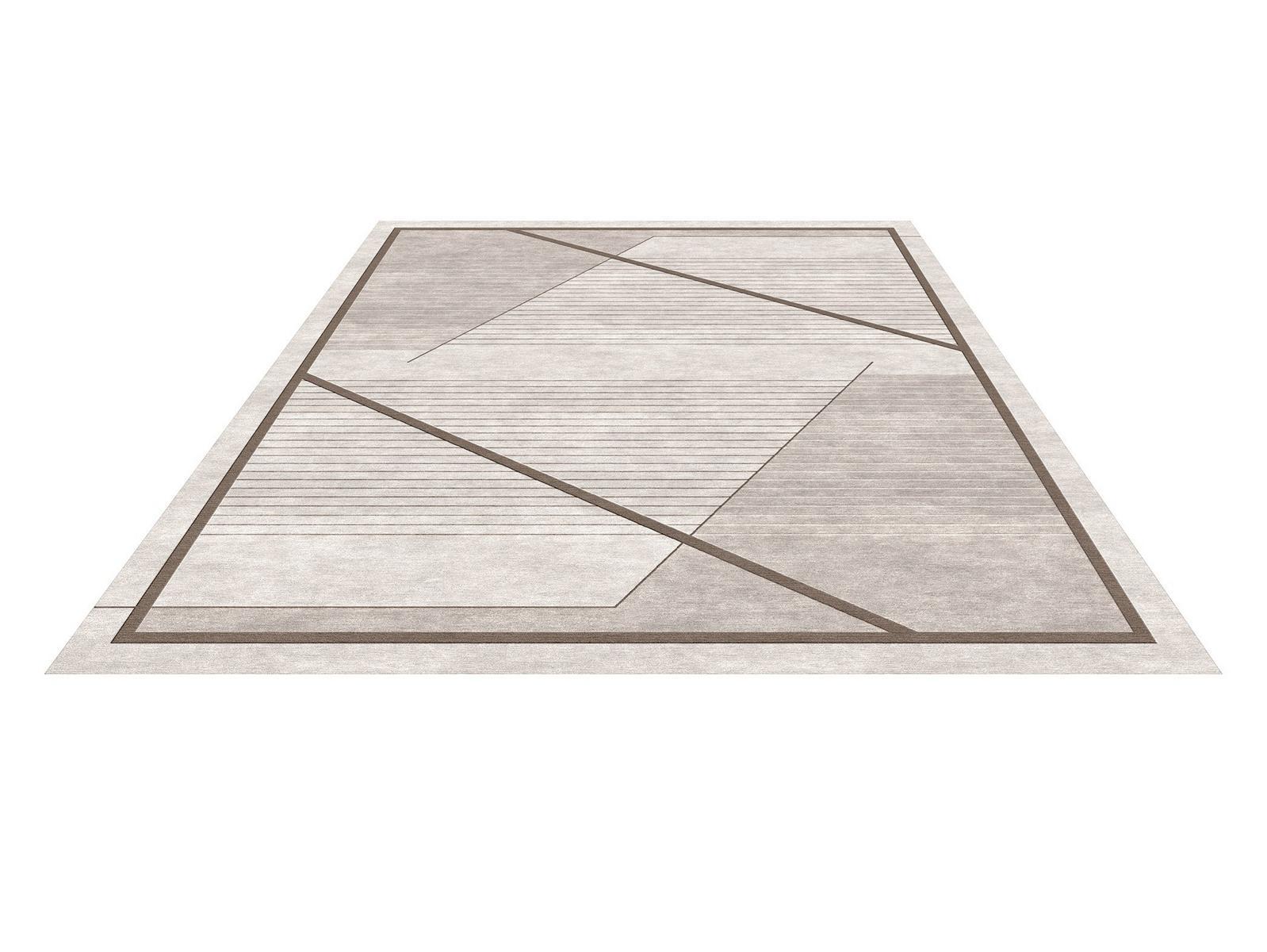 Patterned rectangular Bamboo silk rug | Dioniso by Capital Collection