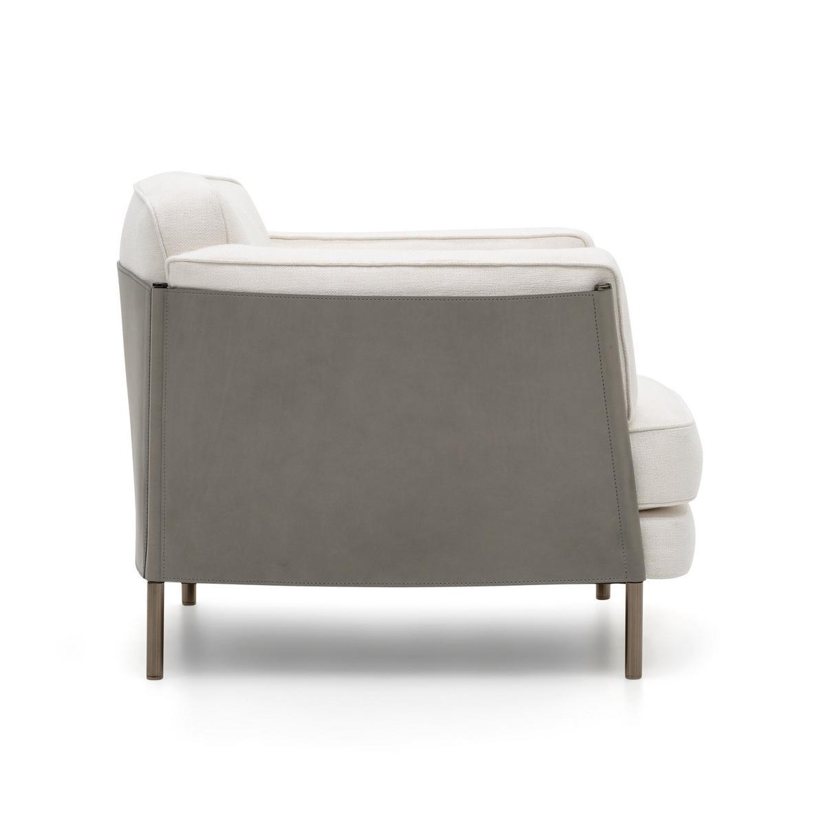 Fabric armchair with armrests | Shelley by Minotti