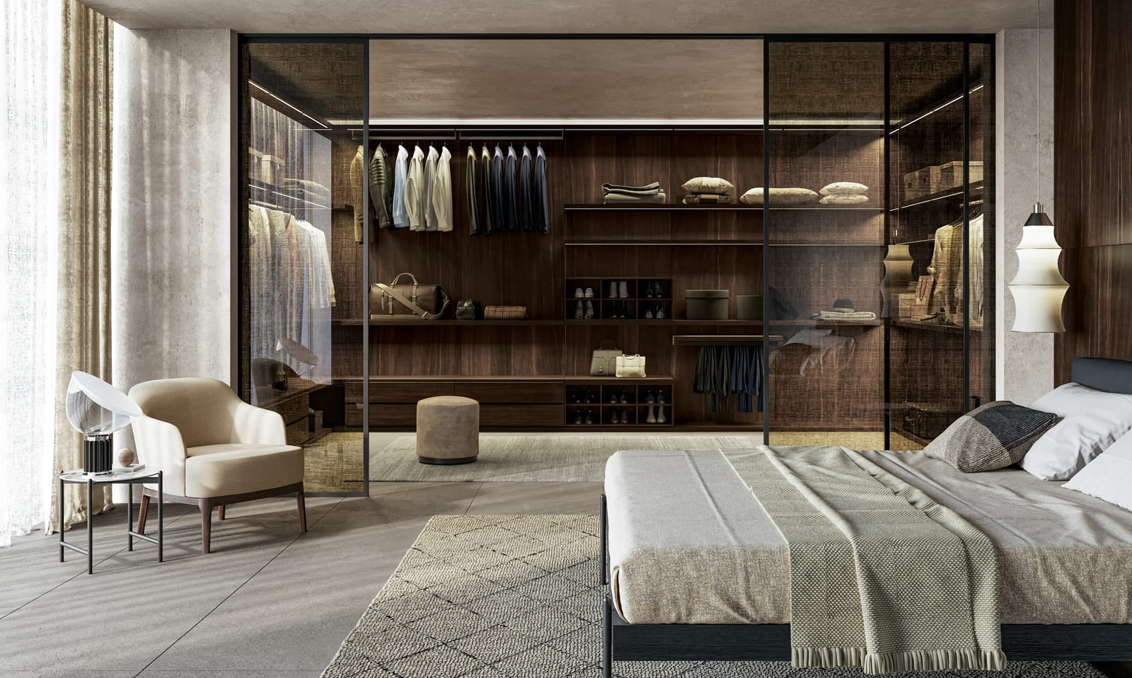 Corner melamine closet | Project by Dall'Agnese