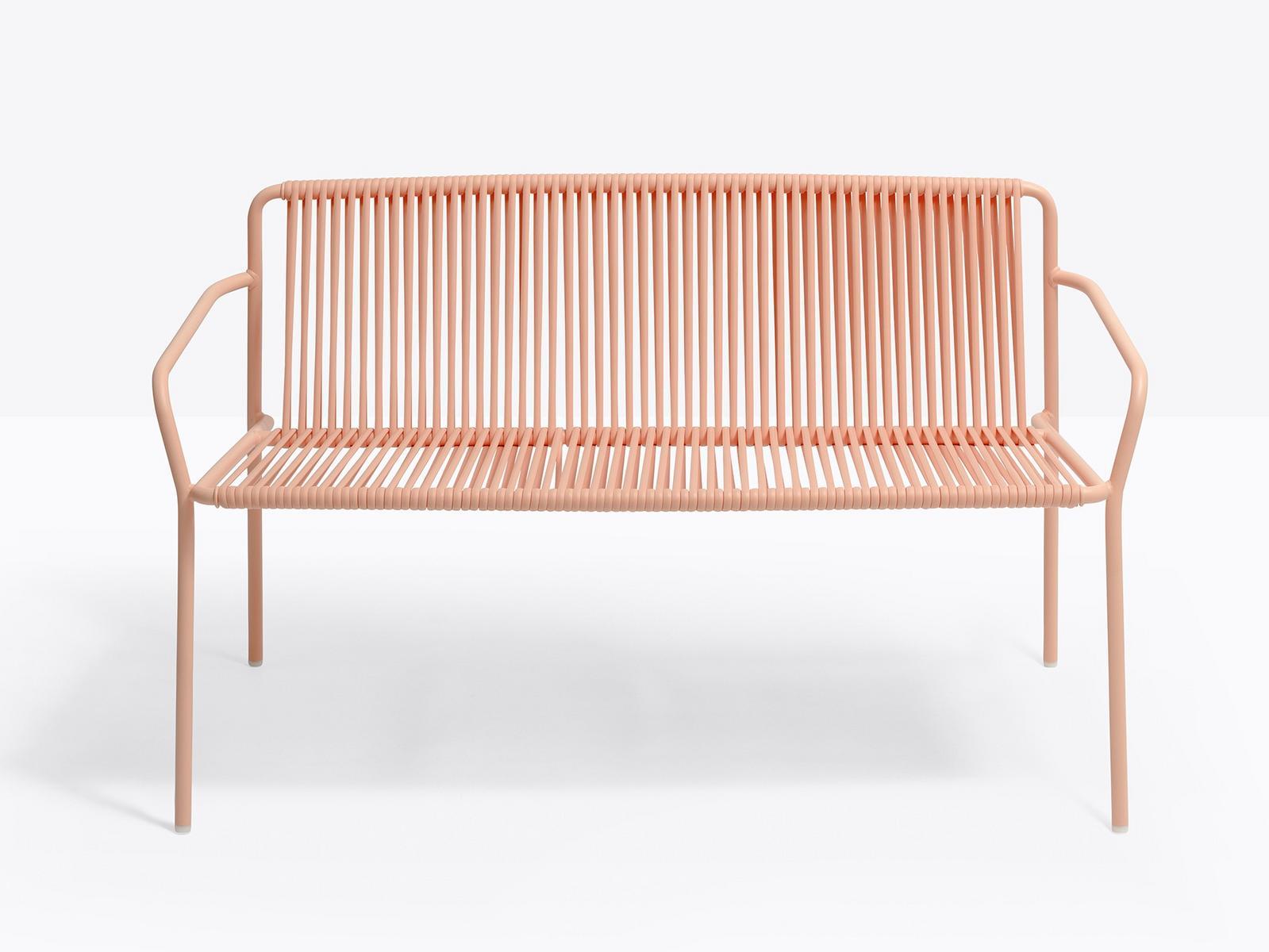 2 seater steel and PVC sofa | Tribeca 3666 by Pedrali