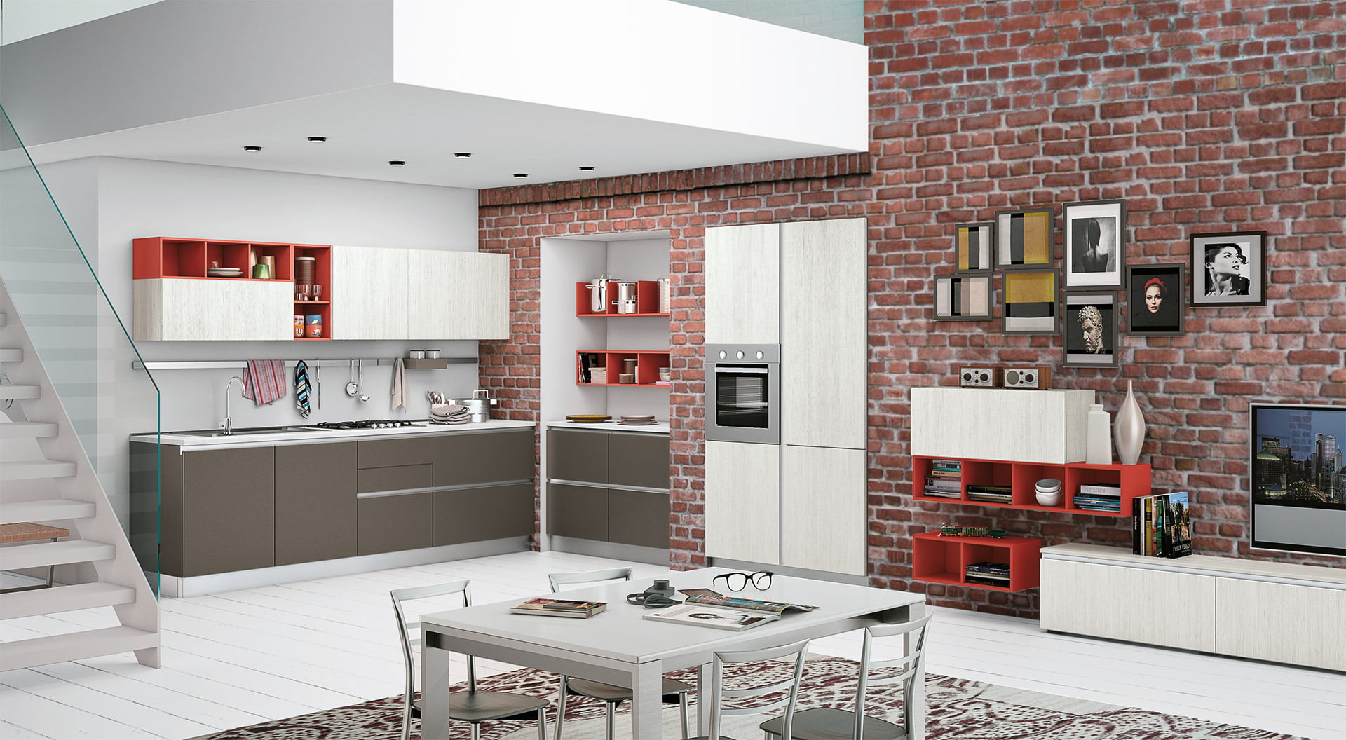 Melamine kitchen without handles Creo kitchens Ank