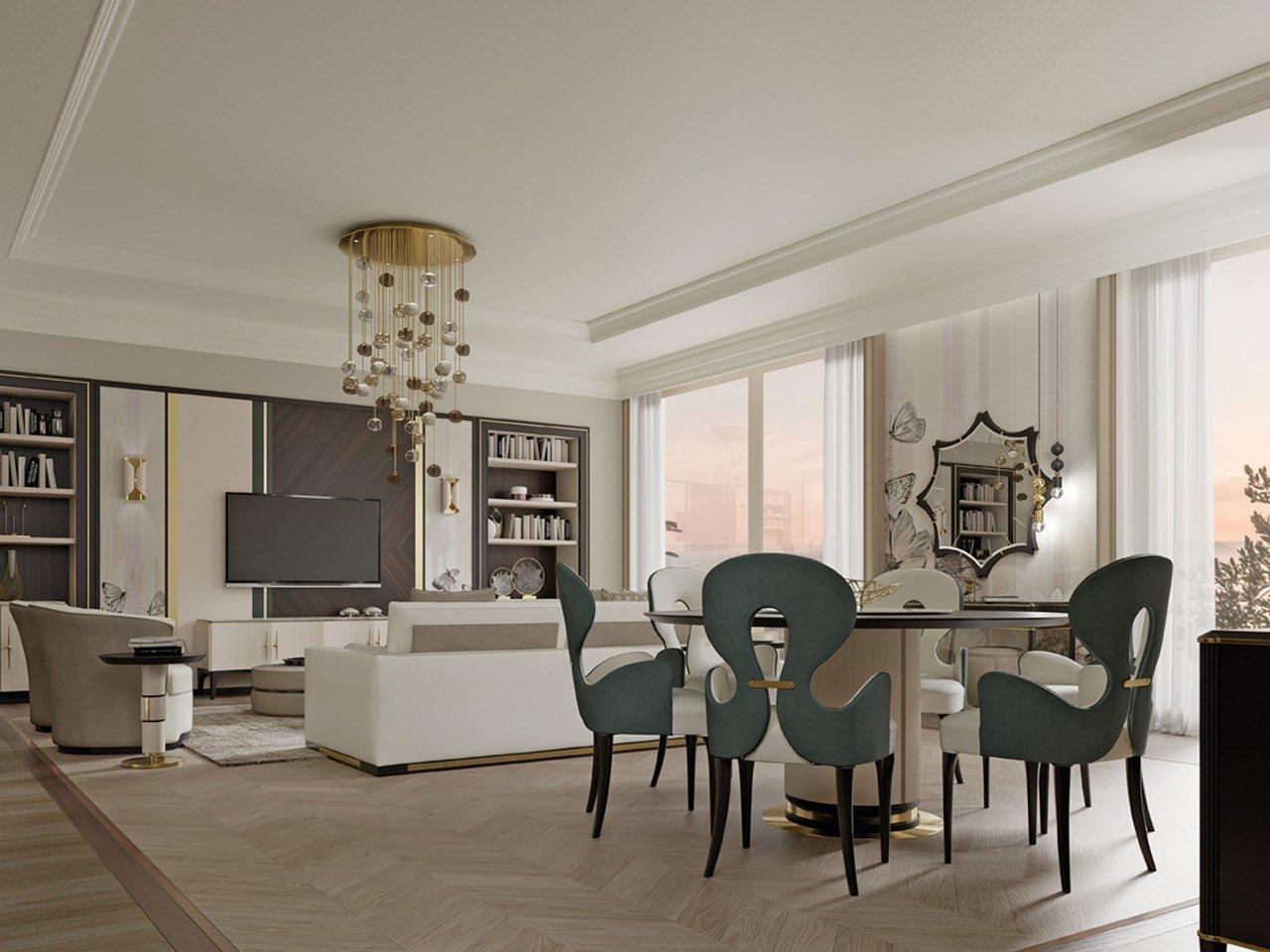 Upholstered fabric chair with armrests | Pr.437 by Stella del Mobile