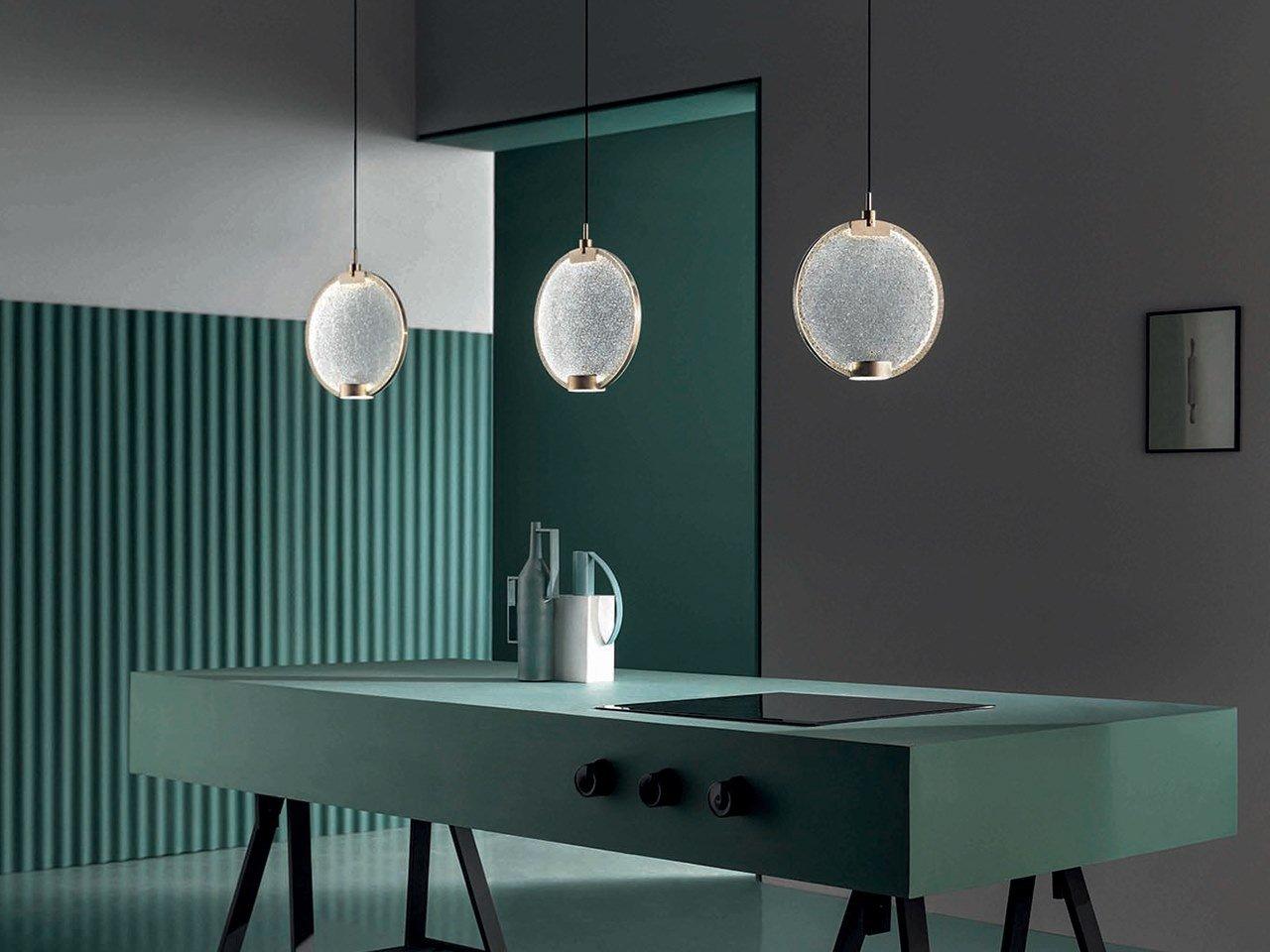 LED glass pendant lamp | Horo S1 by Masiero