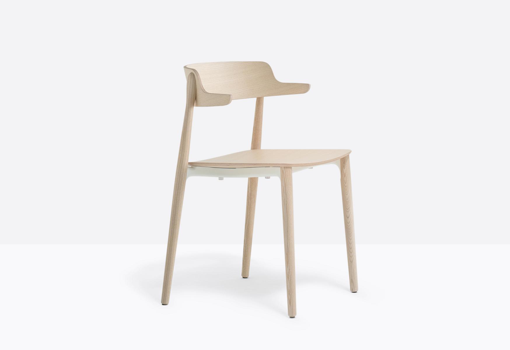 Ash restaurant chair with armrests | Nemea 2825 by Pedrali