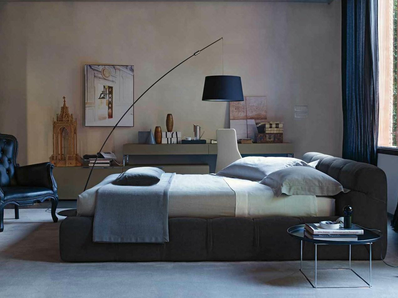 Fabric storage bed | Tufty Bed by B&B Italia