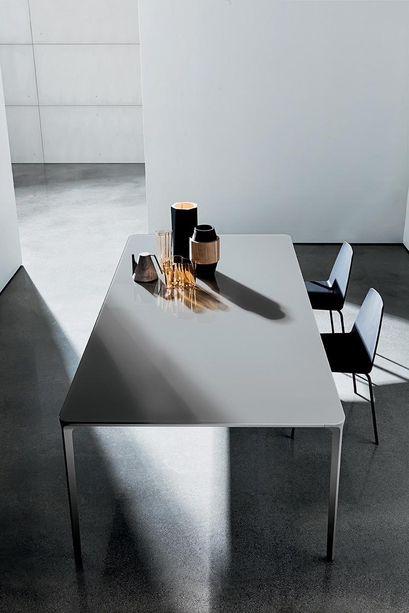 Rectangular glass and aluminium table | Slim Rectangular by Sovet