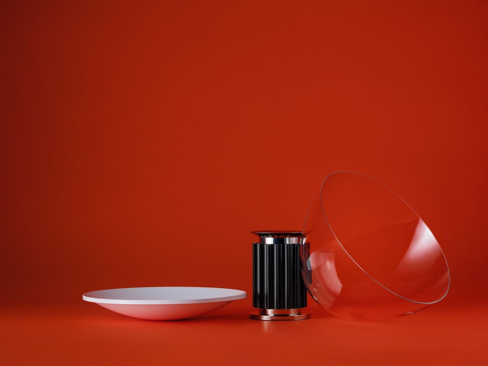 LED indirect light glass and aluminium table lamp | Taccia by Flos