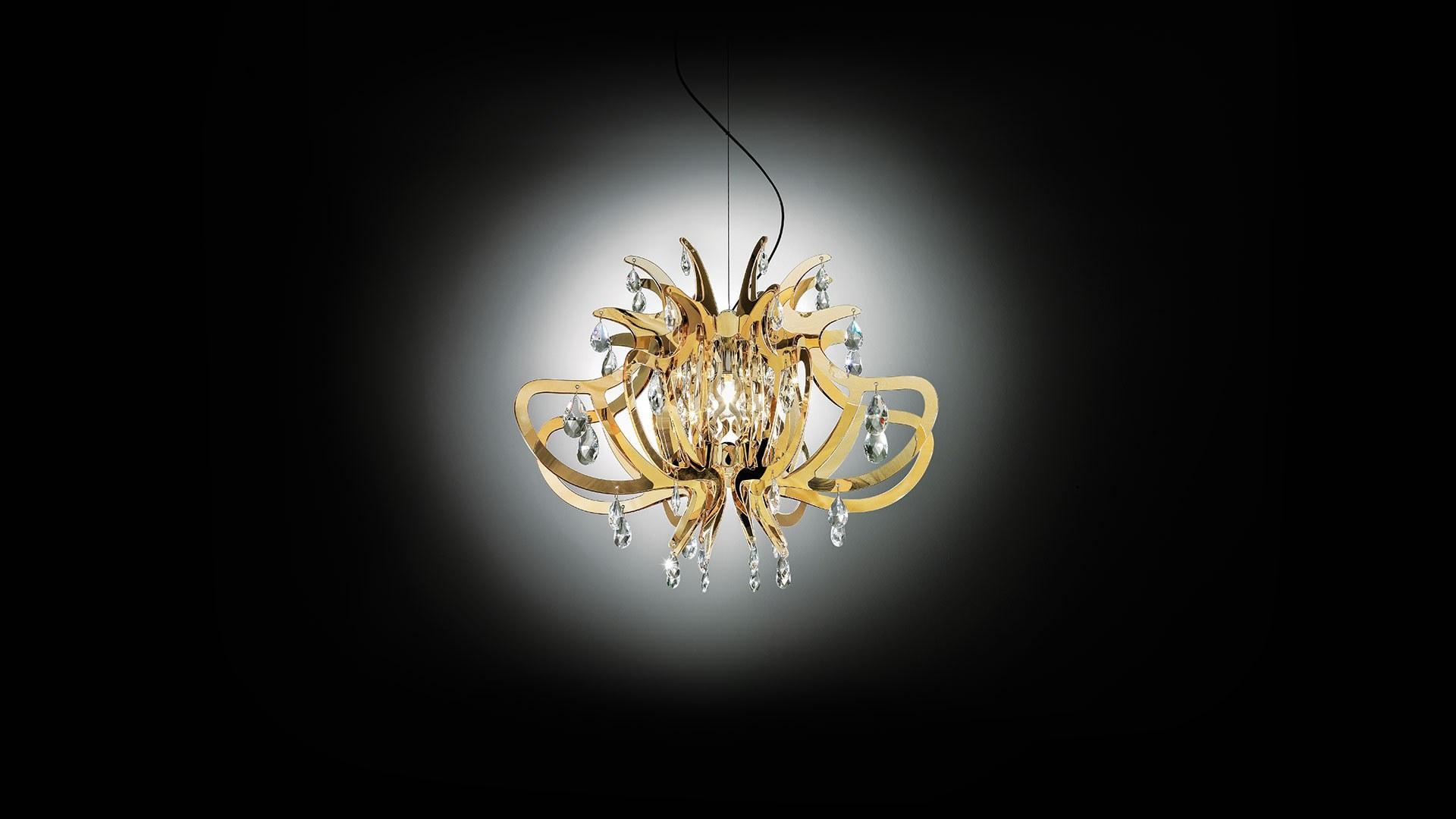 Goldflex® pendant lamp | Lillibet Gold by Slamp