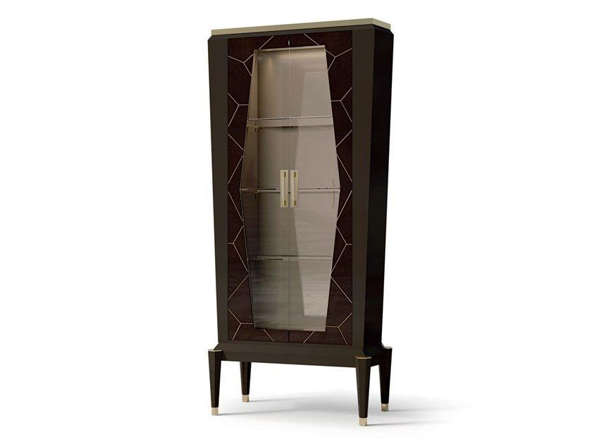Wood and glass display cabinet | 7501 by Carpanese home